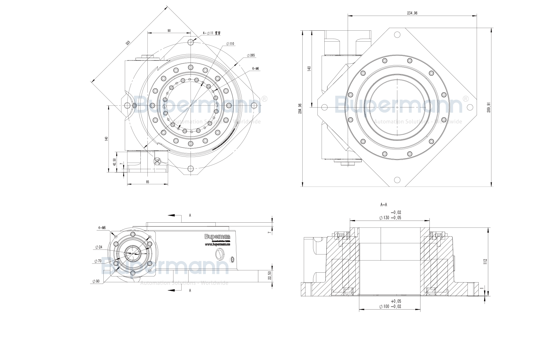 BPHT100重載旋轉平臺安裝尺寸圖.png BPHT100重載旋轉平臺安裝尺寸圖.png
