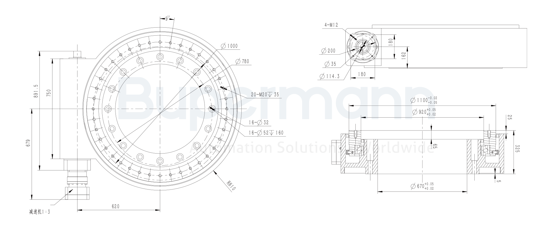 BPHT670重載中空旋轉平臺安裝圖紙.png BPHT670重載中空旋轉平臺安裝圖紙.png